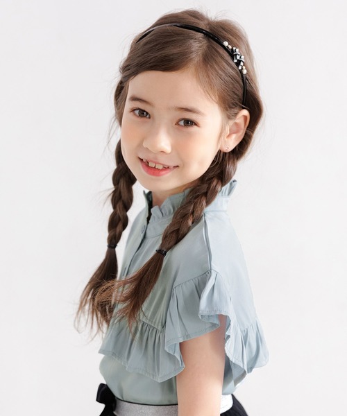 Bee des Bee(ビーデスビー)の「ノースリーブブラウス(シャツ/ブラウス・キッズ・ブルー/ホワイト/グレー・110cm/100cm/120cm/130cm/140cm/150cm)」の7枚目の写真