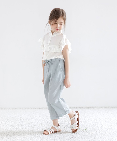 Bee des Bee(ビーデスビー)の「ノースリーブブラウス(シャツ/ブラウス・キッズ・ブルー/ホワイト/グレー・110cm/100cm/120cm/130cm/140cm/150cm)」の14枚目の写真