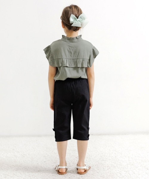 Bee des Bee(ビーデスビー)の「ノースリーブブラウス(シャツ/ブラウス・キッズ・ブルー/ホワイト/グレー・110cm/100cm/120cm/130cm/140cm/150cm)」の9枚目の写真