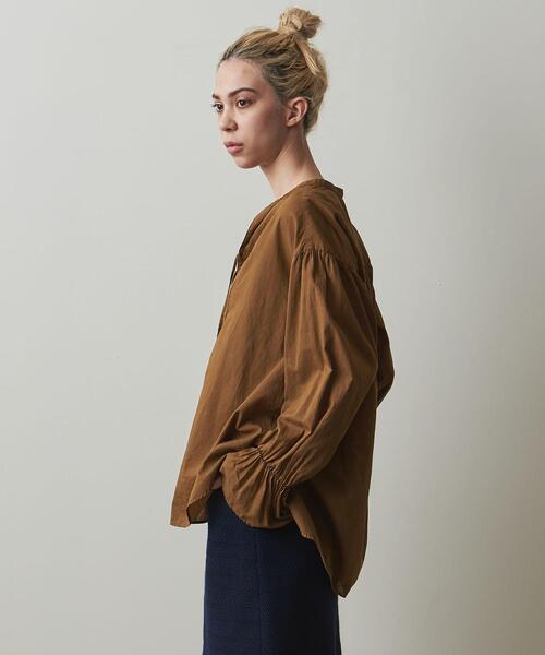 Steven Alan(スティーブンアラン)の「<Steven Alan>COTTON SILK BLOUSE/ブラウス(シャツ/ブラウス・レディース・ホワイト/ブラウン・FREE)」の3枚目の写真