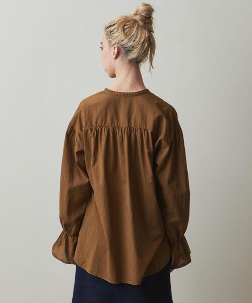 Steven Alan(スティーブンアラン)の「<Steven Alan>COTTON SILK BLOUSE/ブラウス(シャツ/ブラウス・レディース・ホワイト/ブラウン・FREE)」の4枚目の写真