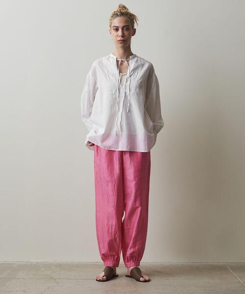 Steven Alan(スティーブンアラン)の「<Steven Alan>COTTON SILK BLOUSE/ブラウス(シャツ/ブラウス・レディース・ホワイト/ブラウン・FREE)」の8枚目の写真