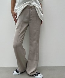 y/m by れぽすけ | センタープレスフレアパンツ(その他パンツ)