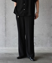 y/m by れぽすけ | センタープレスフレアパンツ(その他パンツ)