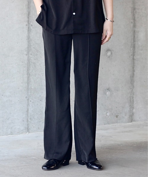 y/m by れぽすけ（イムバイレポスケ）の「センタープレスフレアパンツ（その他パンツ・メンズ・ブラック/ベージュ・MEDIUM/LARGE）」の15枚目の写真