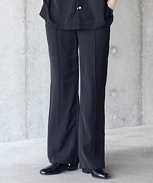 y/m by れぽすけ（イムバイレポスケ）の「センタープレスフレアパンツ（その他パンツ・メンズ・ブラック/ベージュ・MEDIUM/LARGE）」の7枚目の写真