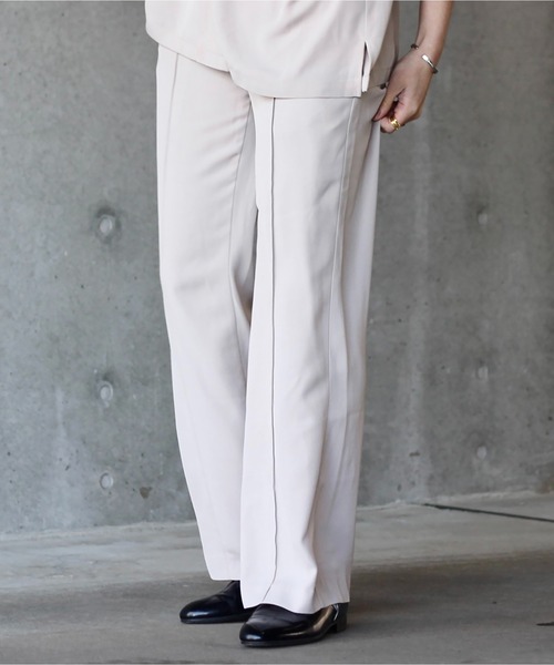 y/m by れぽすけ（イムバイレポスケ）の「センタープレスフレアパンツ（その他パンツ・メンズ・ブラック/ベージュ・MEDIUM/LARGE）」の10枚目の写真