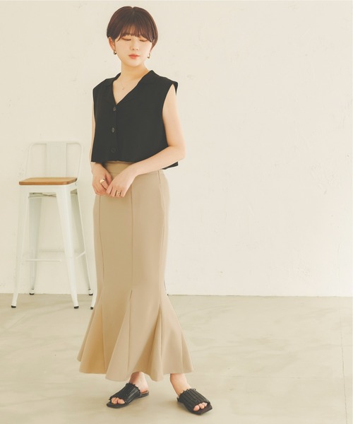 Ambre Neige（アンブルネージュ）の「ニットショートジレ／【WEB/EC限定商品】（ニット/セーター・レディース・アイボリー/ベージュ/ブラック・FREE）」の14枚目の写真