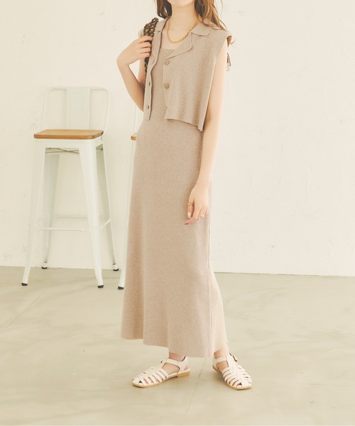 Ambre Neige（アンブルネージュ）の「ニットショートジレ／【WEB/EC限定商品】（ニット/セーター・レディース・アイボリー/ベージュ/ブラック・FREE）」の15枚目の写真