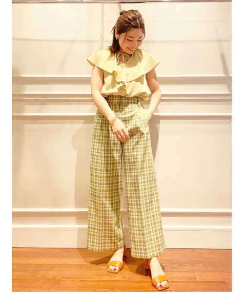 N.（N. Natural Beauty Basic）（エヌエヌナチュラルビューティーベーシック）の「◆フリルカラーブラウス（シャツ/ブラウス・レディース・ブルー/イエロー/ホワイト・MEDIUM）」の17枚目の写真