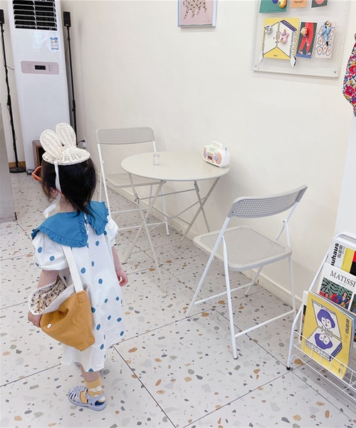 aimoha（アイモハ）の「aimoha-KIDS- 子供服　配色ビッグカラードット柄ワンピース（ワンピース・キッズ・イエロー/ブルー・90/100/110/120/130/80）」の15枚目の写真