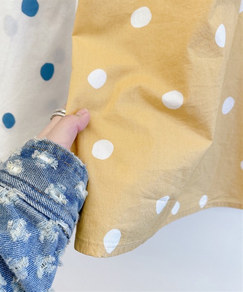 aimoha（アイモハ）の「aimoha-KIDS- 子供服　配色ビッグカラードット柄ワンピース（ワンピース・キッズ・イエロー/ブルー・90/100/110/120/130/80）」の20枚目の写真