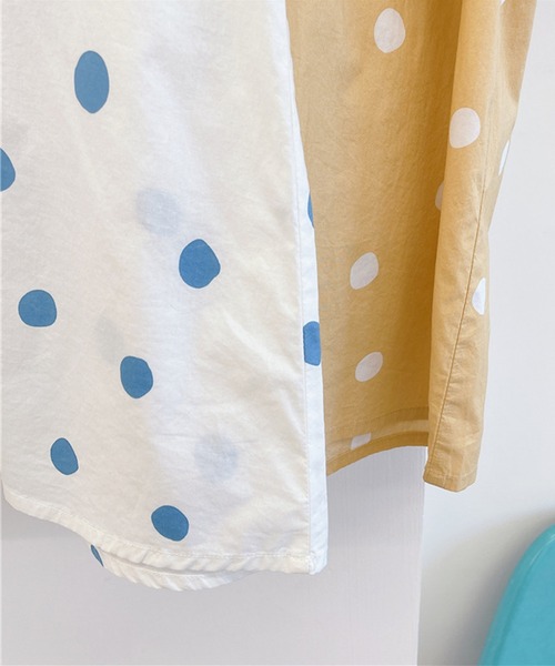 aimoha（アイモハ）の「aimoha-KIDS- 子供服　配色ビッグカラードット柄ワンピース（ワンピース・キッズ・イエロー/ブルー・90/100/110/120/130/80）」の21枚目の写真