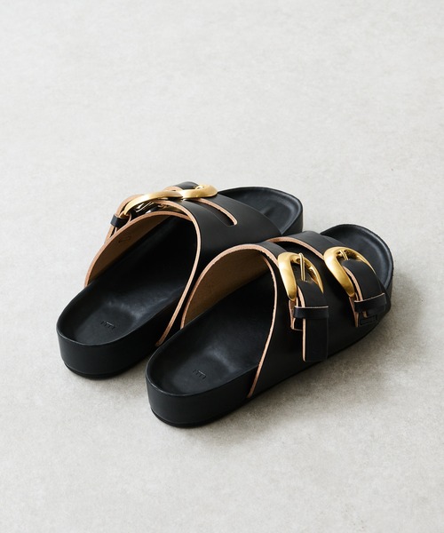 ITTI（イッチ）の「【ITTI × Lui’s / イッチ×ルイス】デザインバックルレザーサンダル（サンダル・メンズ・ブラック・1/2）」の5枚目の写真