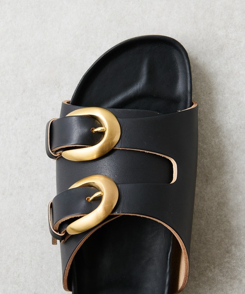 ITTI（イッチ）の「【ITTI × Lui’s / イッチ×ルイス】デザインバックルレザーサンダル（サンダル・メンズ・ブラック・1/2）」の3枚目の写真