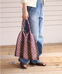 cepo | ストライプマクラメバッグ(ハンドバッグ)