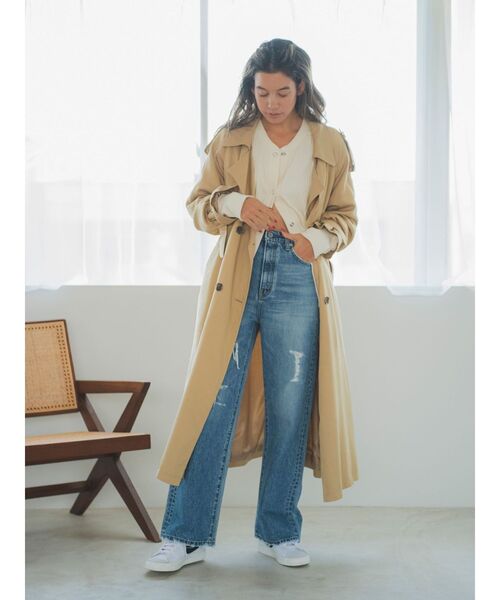 Ungrid(アングリッド)の「ルーズトレンチコート(トレンチコート・レディース・ベージュ/キャメル・SMALL/MEDIUM)」の10枚目の写真