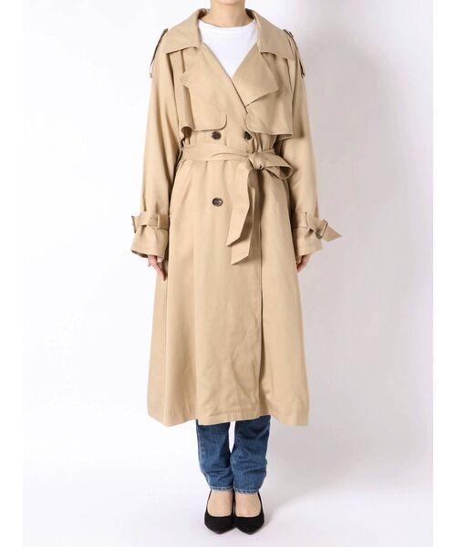 Ungrid(アングリッド)の「ルーズトレンチコート(トレンチコート・レディース・ベージュ/キャメル・SMALL/MEDIUM)」の14枚目の写真