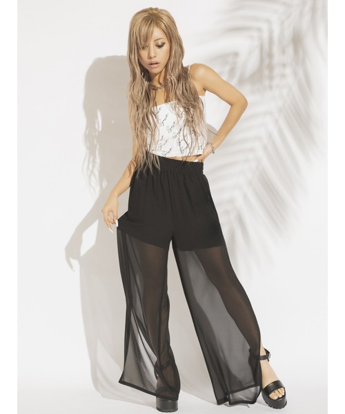 EGOIST（エゴイスト）の「総ロゴプリントビスチェ（キャミソール・レディース・ホワイト/ブラック・FREE）」の4枚目の写真