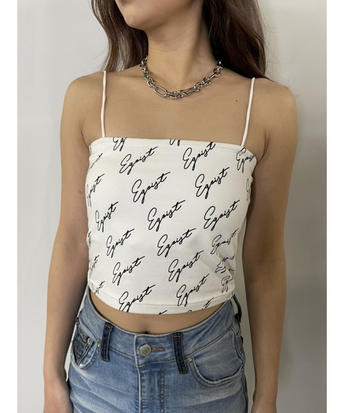 EGOIST（エゴイスト）の「総ロゴプリントビスチェ（キャミソール・レディース・ホワイト/ブラック・FREE）」の13枚目の写真