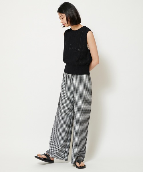 U by SPICK&SPAN(ユーバイスピックアンドスパン)の「ニットショートベスト(Tシャツ/カットソー・レディース・ブラック/ホワイト/ブルー・FREE)」の4枚目の写真