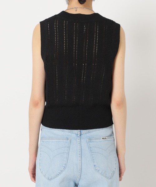 U by SPICK&SPAN(ユーバイスピックアンドスパン)の「ニットショートベスト(Tシャツ/カットソー・レディース・ブラック/ホワイト/ブルー・FREE)」の15枚目の写真