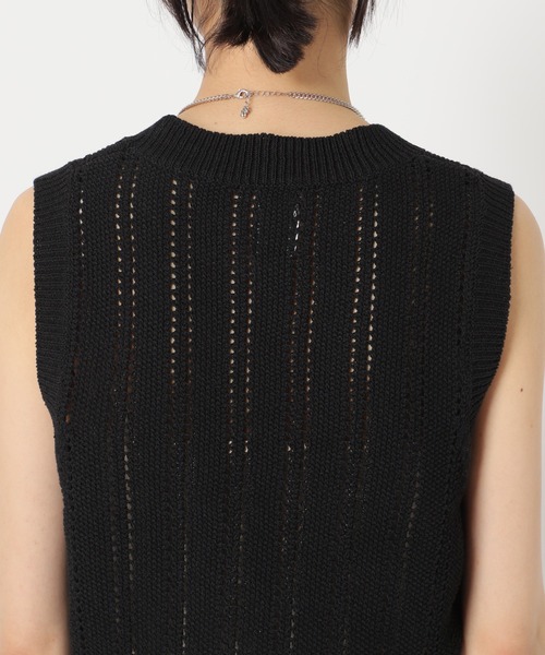 U by SPICK&SPAN(ユーバイスピックアンドスパン)の「ニットショートベスト(Tシャツ/カットソー・レディース・ブラック/ホワイト/ブルー・FREE)」の17枚目の写真