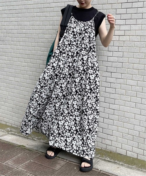 Spick & Span（スピックアンドスパン）の「【JUST FEMALE/ジャストフィーメール】別注オペラドレス（ワンピース・レディース・ブラック/ライトグリーン・FREE）」の10枚目の写真