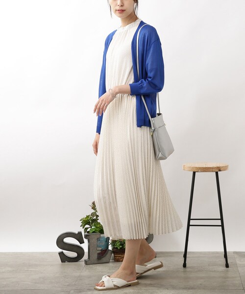 DRESKIP(ドレスキップ)の「◆【洗える】ドット柄プリ-ツ切り替えワンピース(ワンピース・レディース・ネイビー系/ホワイト系3/グリーン系その他2・02/03/04)」の8枚目の写真