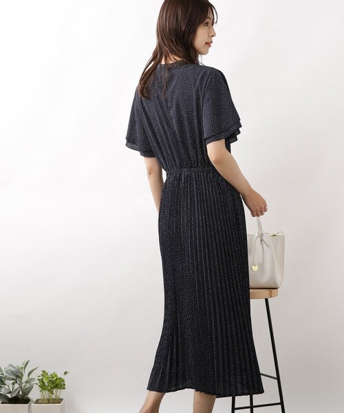 DRESKIP(ドレスキップ)の「◆【洗える】ドット柄プリ-ツ切り替えワンピース(ワンピース・レディース・ネイビー系/ホワイト系3/グリーン系その他2・02/03/04)」の22枚目の写真