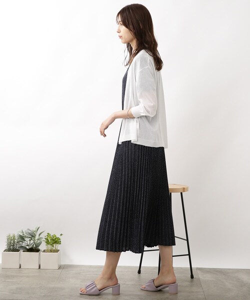 DRESKIP(ドレスキップ)の「◆【洗える】ドット柄プリ-ツ切り替えワンピース(ワンピース・レディース・ネイビー系/ホワイト系3/グリーン系その他2・02/03/04)」の9枚目の写真