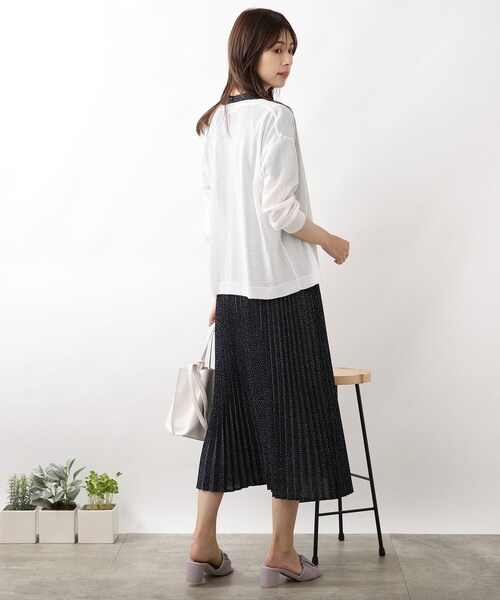 DRESKIP(ドレスキップ)の「◆【洗える】ドット柄プリ-ツ切り替えワンピース(ワンピース・レディース・ネイビー系/ホワイト系3/グリーン系その他2・02/03/04)」の19枚目の写真