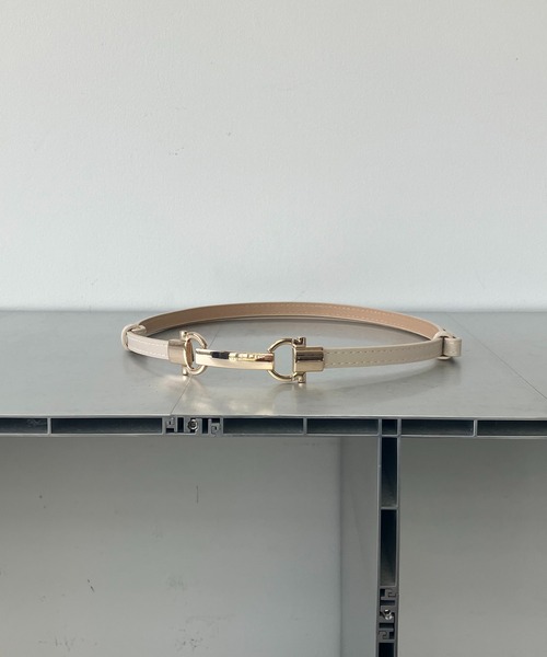 AS KNOW AS plus（アズノゥアズプラス）の「●ビットスライドベルト（ベルト・レディース・ブラック/ダークブラウン/ベージュ・FREE）」の4枚目の写真