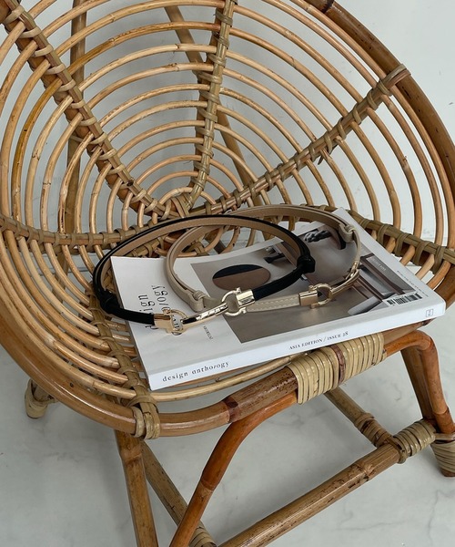 AS KNOW AS plus（アズノゥアズプラス）の「●ビットスライドベルト（ベルト・レディース・ブラック/ダークブラウン/ベージュ・FREE）」の6枚目の写真