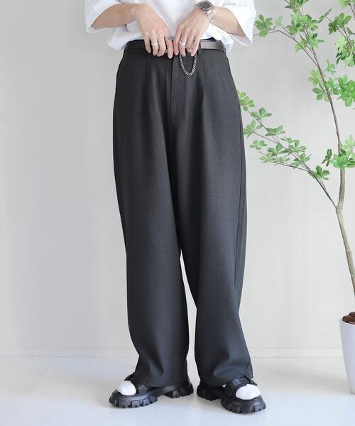 coen by Mr.SZK（コーエンバイミスタースズキ）の「ルーズイージーワイドパンツ【セットアップ対応】（スラックス・メンズ・ホワイト/ダークブラウン/ブラック/ダークグレー・M/XL/L/S）」の18枚目の写真