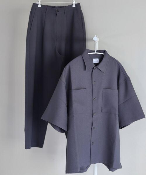 coen by Mr.SZK（コーエンバイミスタースズキ）の「ルーズイージーワイドパンツ【セットアップ対応】（スラックス・メンズ・ホワイト/ダークブラウン/ブラック/ダークグレー・M/XL/L/S）」の7枚目の写真