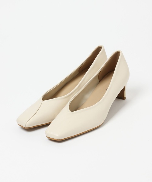 Andemiu（アンデミュウ）の「キリカエスクエアパンプス345774（パンプス・レディース・ブラック/オフホワイト・S/M/L）」の5枚目の写真