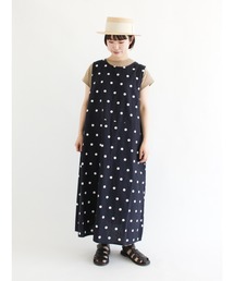 Samansa Mos2 | ドット柄ノースリーブワンピース(ワンピース)