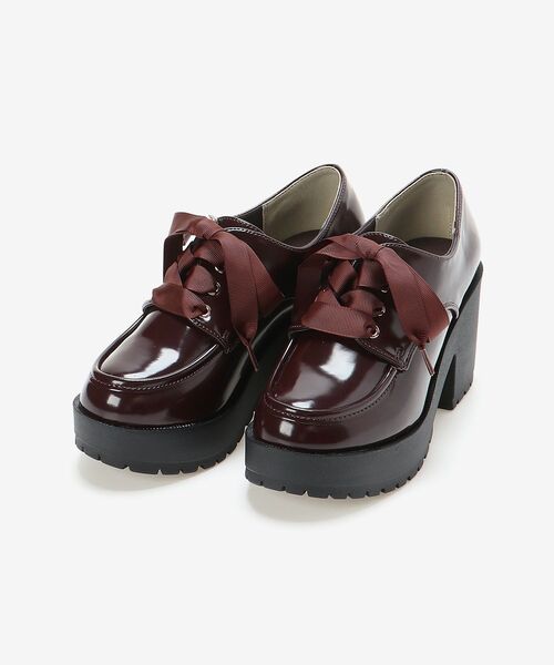 MAJESTIC LEGON(マジェスティックレゴン)の「ボリュームレースアップシューズ(ドレスシューズ・レディース・ブラック/ブラウン・SMALL/MEDIUM/LARGE/X-LARGE)」の4枚目の写真