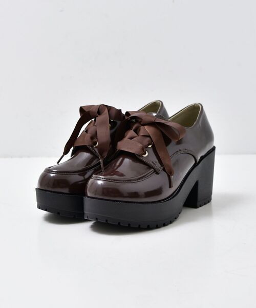 MAJESTIC LEGON(マジェスティックレゴン)の「ボリュームレースアップシューズ(ドレスシューズ・レディース・ブラック/ブラウン・SMALL/MEDIUM/LARGE/X-LARGE)」の10枚目の写真
