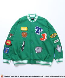 Tom＆Jerry（トムアンドジェリー）の「【SEQUENZ】TOM and JERRY MULTI WAPPEN STADIUM JACKET / トムとジェリー ファニーアート ワッペン カット スタジャン（スタジャン・メンズ）」