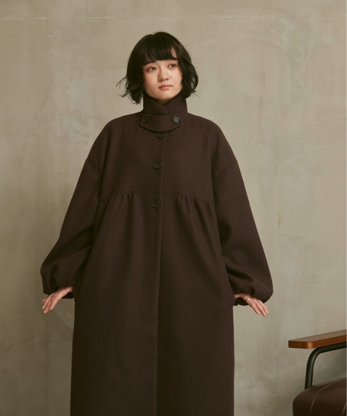 moi tytto（モイテュット）の「【低身長さん向けSサイズあり】袖ボリュームスタンドカラー切替えコート（その他アウター・レディース・ナチュラル/ブラウン・SMALL/MEDIUM）」の19枚目の写真