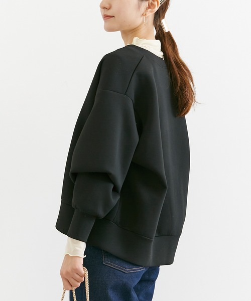 INCEDE（インシード）の「スナップボタンカーディガン（カーディガン/ボレロ・レディース・ブラック/ブルー/グレイッシュベージュ/チャコールグレー/ライトベージュ・LL/3L/4L/M/L）」の8枚目の写真