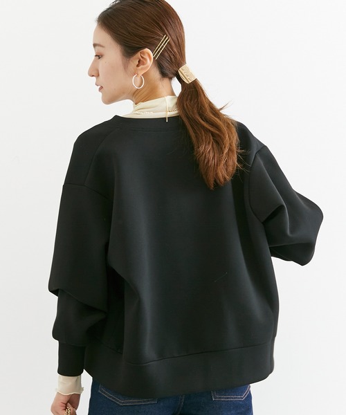 INCEDE（インシード）の「スナップボタンカーディガン（カーディガン/ボレロ・レディース・ブラック/ブルー/グレイッシュベージュ/チャコールグレー/ライトベージュ・LL/3L/4L/M/L）」の9枚目の写真