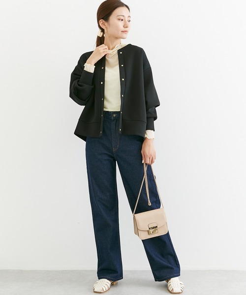 INCEDE（インシード）の「スナップボタンカーディガン（カーディガン/ボレロ・レディース・ブラック/ブルー/グレイッシュベージュ/チャコールグレー/ライトベージュ・LL/3L/4L/M/L）」の12枚目の写真