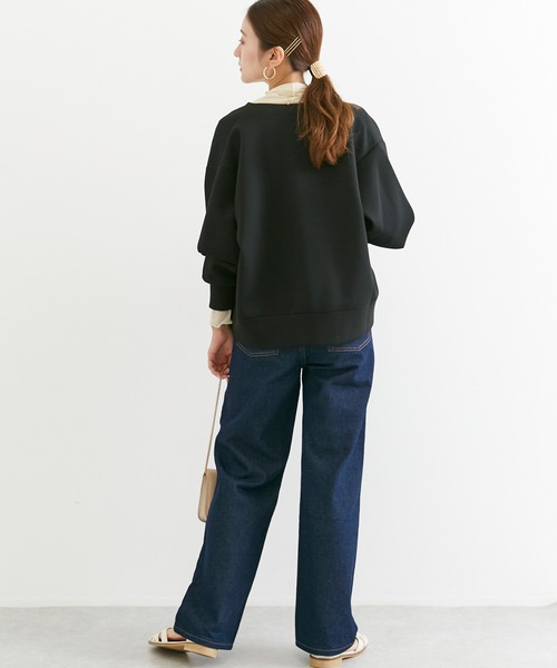 INCEDE（インシード）の「スナップボタンカーディガン（カーディガン/ボレロ・レディース・ブラック/ブルー/グレイッシュベージュ/チャコールグレー/ライトベージュ・LL/3L/4L/M/L）」の14枚目の写真