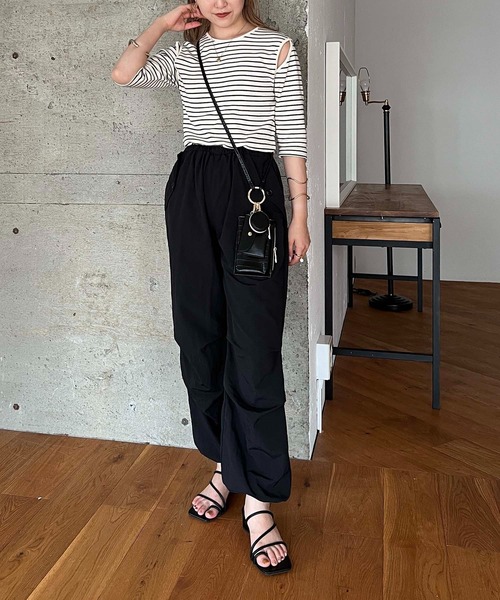 CAPRICIEUX LE'MAGE（カプリシューレマージュ）の「ドロストパンツ（その他パンツ・レディース・ホワイト/ブラック/ベージュ・FREE）」の14枚目の写真