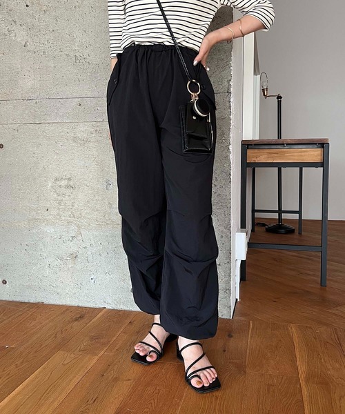 CAPRICIEUX LE'MAGE（カプリシューレマージュ）の「ドロストパンツ（その他パンツ・レディース・ホワイト/ブラック/ベージュ・FREE）」の4枚目の写真