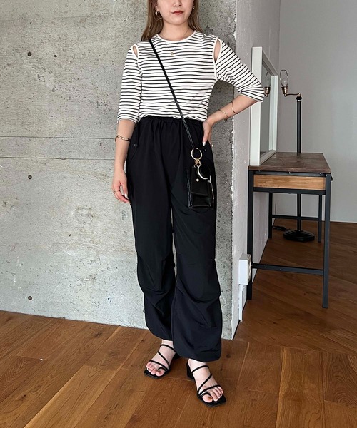 CAPRICIEUX LE'MAGE（カプリシューレマージュ）の「ドロストパンツ（その他パンツ・レディース・ホワイト/ブラック/ベージュ・FREE）」の10枚目の写真