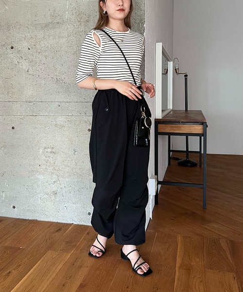 CAPRICIEUX LE'MAGE（カプリシューレマージュ）の「ドロストパンツ（その他パンツ・レディース・ホワイト/ブラック/ベージュ・FREE）」の11枚目の写真